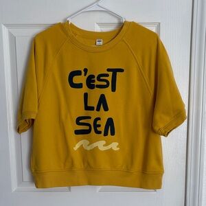 Old Navy Mustard Yellow Graphic Tee